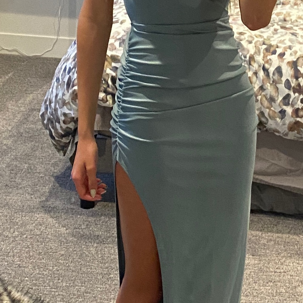 Turquoise prom dress - Picture 5 of 7